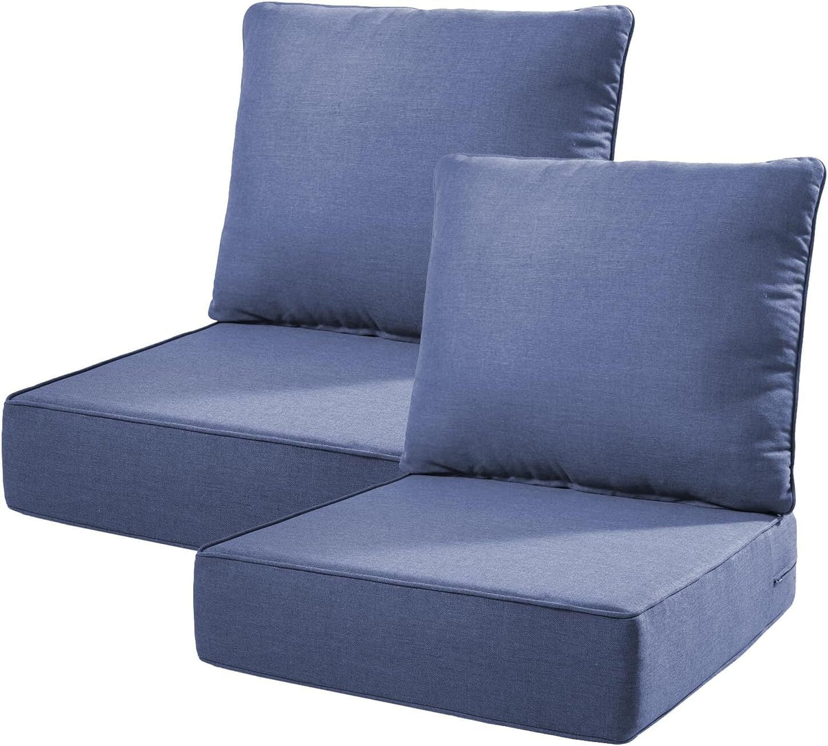 Bellefurn Outdoor Deep Seat Cushion 24 X 24 X 6 inch for Patio Furniture,Outdoor Chair Cushions Waterproof & Fade Resistant Patio Furniture Cushions for Wicker Chair, Sofa, Couch