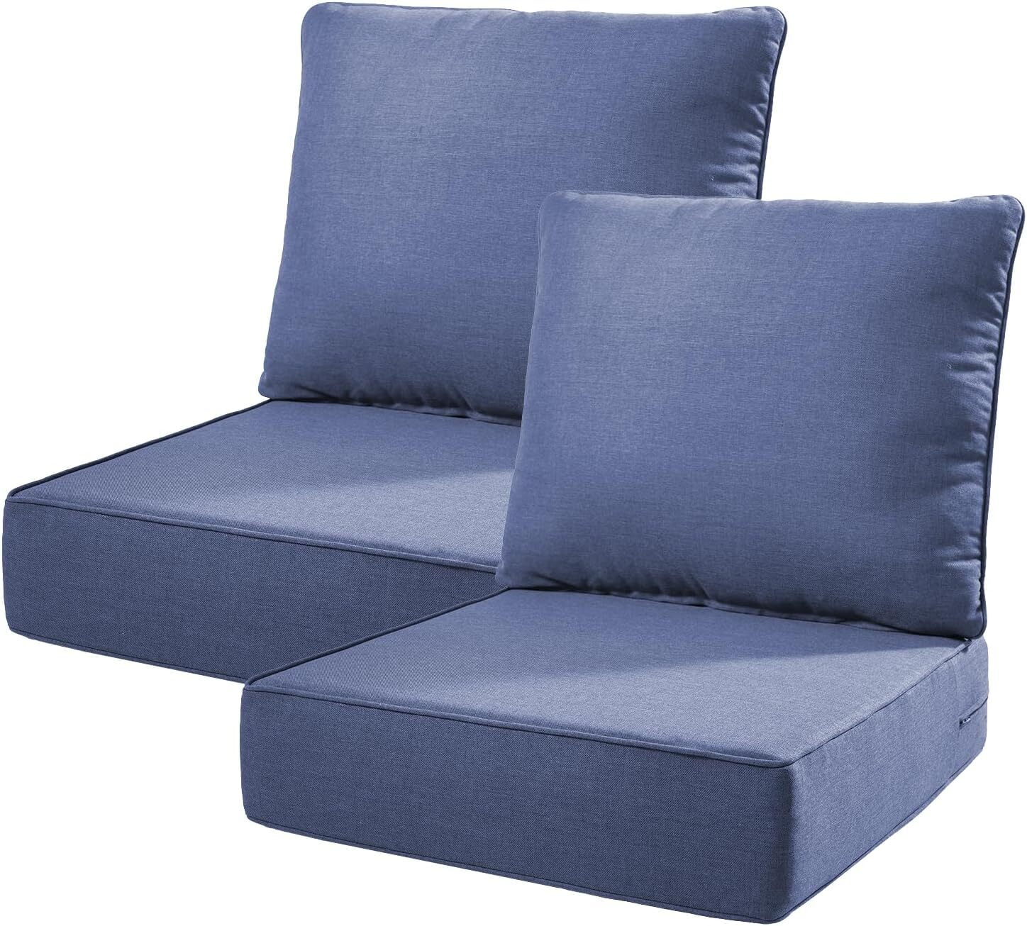 Bellefurn Outdoor Deep Seat Cushion 24 X 24 X 6 inch for Patio Furniture,Outdoor Chair Cushions Waterproof & Fade Resistant Patio Furniture Cushions for Wicker Chair, Sofa, Couch