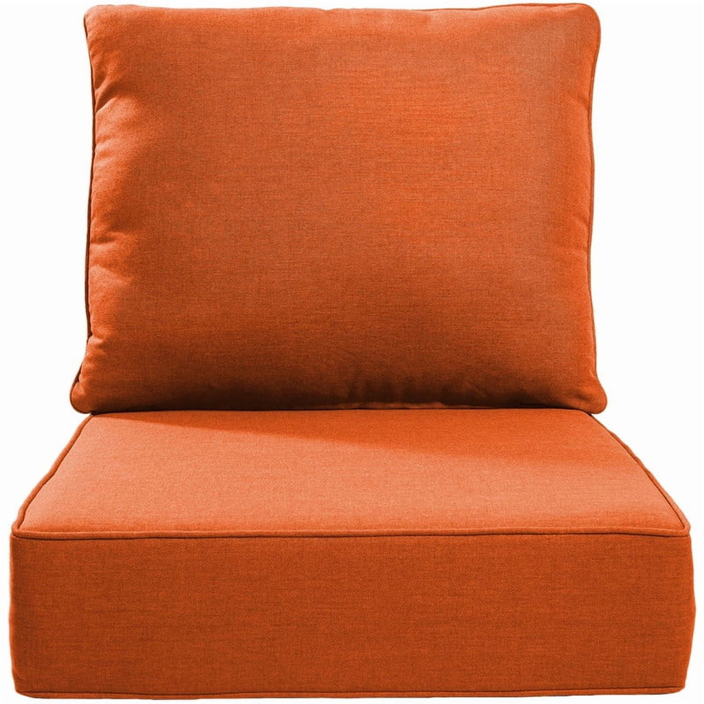 Bellefurn Outdoor Deep Seat Cushion 24 X 24 X 6 inch for Patio Furniture,Outdoor Chair Cushions Waterproof & Fade Resistant Patio Furniture Cushions for Wicker Chair, Sofa, Couch