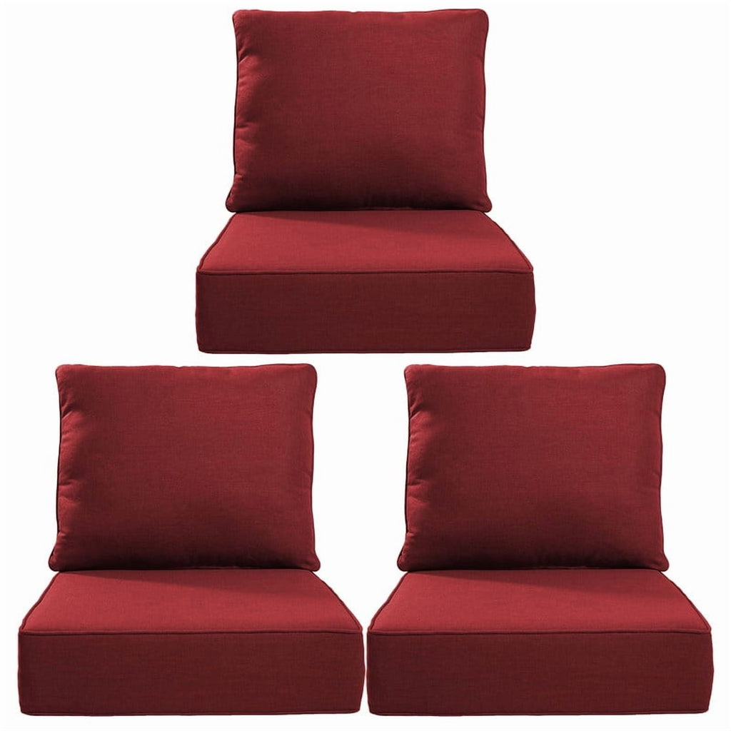 Bellefurn Outdoor Deep Seat Cushion 24 X 24 X 6 inch for Patio Furniture,Outdoor Chair Cushions Waterproof & Fade Resistant Patio Furniture Cushions for Wicker Chair, Sofa, Couch