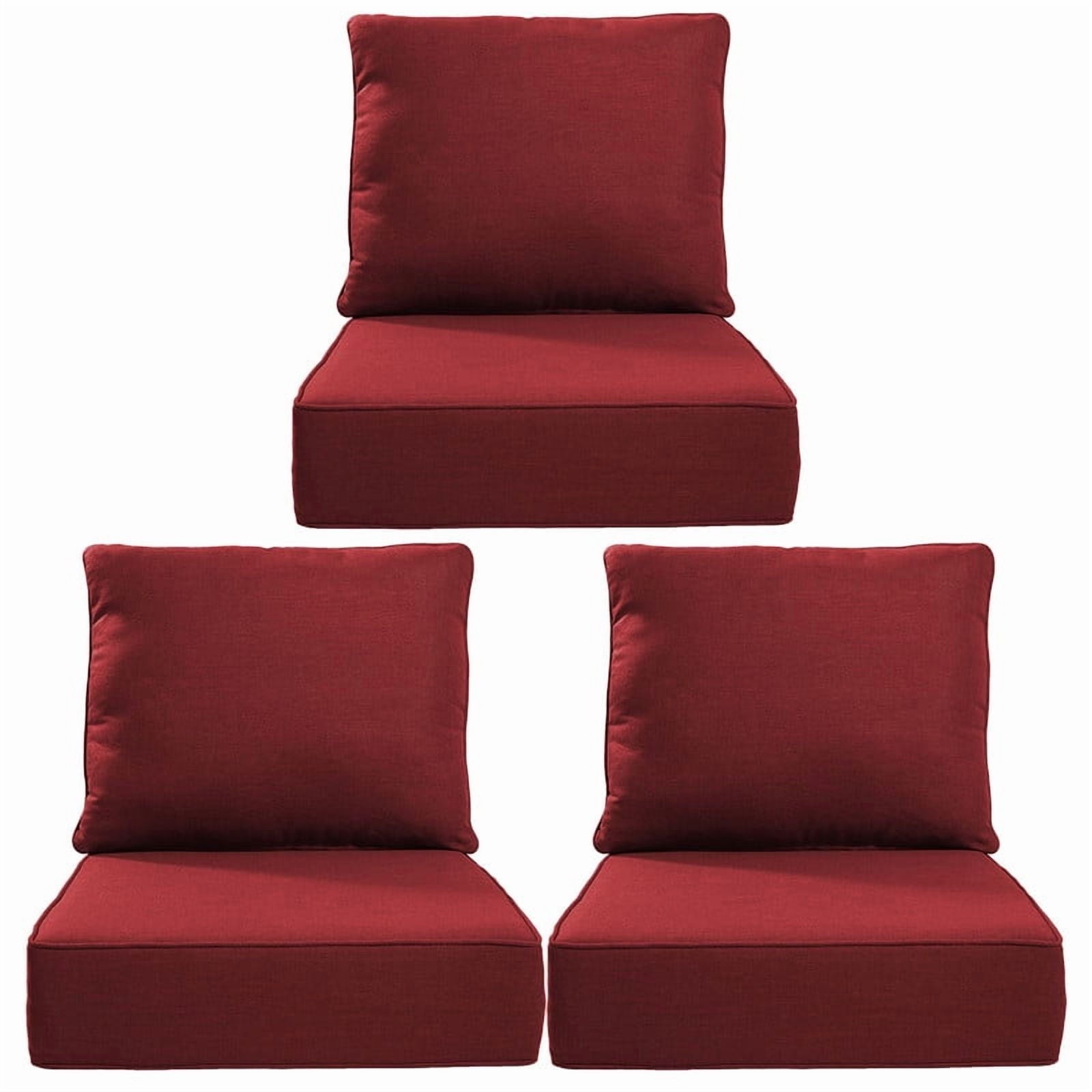 Bellefurn Outdoor Deep Seat Cushion 24 X 24 X 6 inch for Patio Furniture,Outdoor Chair Cushions Waterproof & Fade Resistant Patio Furniture Cushions for Wicker Chair, Sofa, Couch