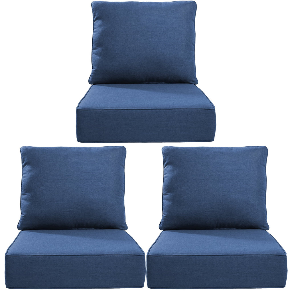 Bellefurn Outdoor Deep Seat Cushion 24 X 24 X 6 inch for Patio Furniture,Outdoor Chair Cushions Waterproof & Fade Resistant Patio Furniture Cushions for Wicker Chair, Sofa, Couch