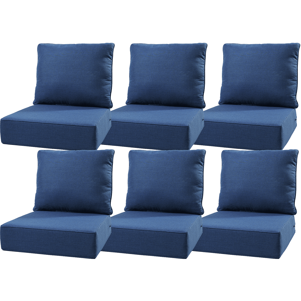 Bellefurn Outdoor Deep Seat Cushion 24 X 24 X 6 inch for Patio Furniture,Outdoor Chair Cushions Waterproof & Fade Resistant Patio Furniture Cushions for Wicker Chair, Sofa, Couch