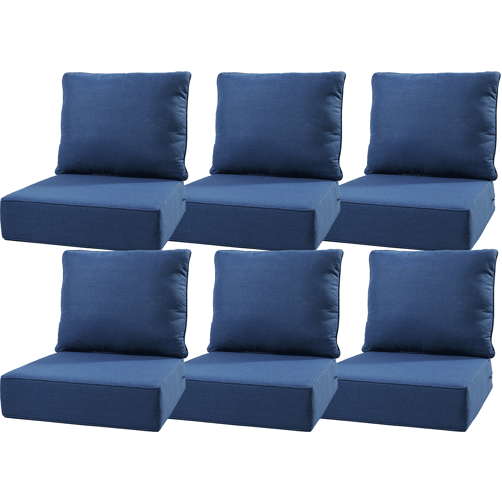 Bellefurn Outdoor Deep Seat Cushion 24 X 24 X 6 inch for Patio Furniture,Outdoor Chair Cushions Waterproof & Fade Resistant Patio Furniture Cushions for Wicker Chair, Sofa, Couch