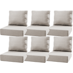 Bellefurn Outdoor Deep Seat Cushion 24 X 24 X 6 inch for Patio Furniture,Outdoor Chair Cushions Waterproof & Fade Resistant Patio Furniture Cushions for Wicker Chair, Sofa, Couch