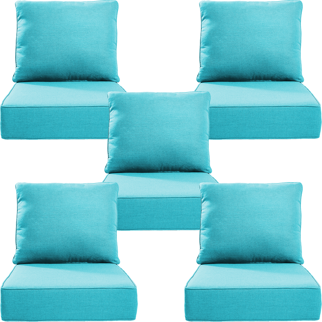 Bellefurn Outdoor Deep Seat Cushion 24 X 24 X 6 inch for Patio Furniture,Outdoor Chair Cushions Waterproof & Fade Resistant Patio Furniture Cushions for Wicker Chair, Sofa, Couch