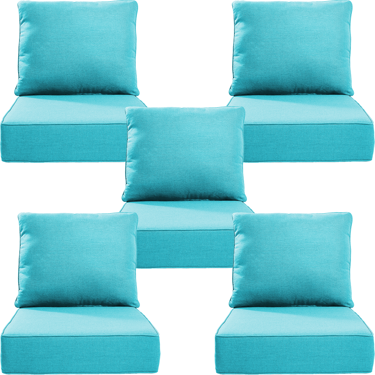 Bellefurn Outdoor Deep Seat Cushion 24 X 24 X 6 inch for Patio Furniture,Outdoor Chair Cushions Waterproof & Fade Resistant Patio Furniture Cushions for Wicker Chair, Sofa, Couch