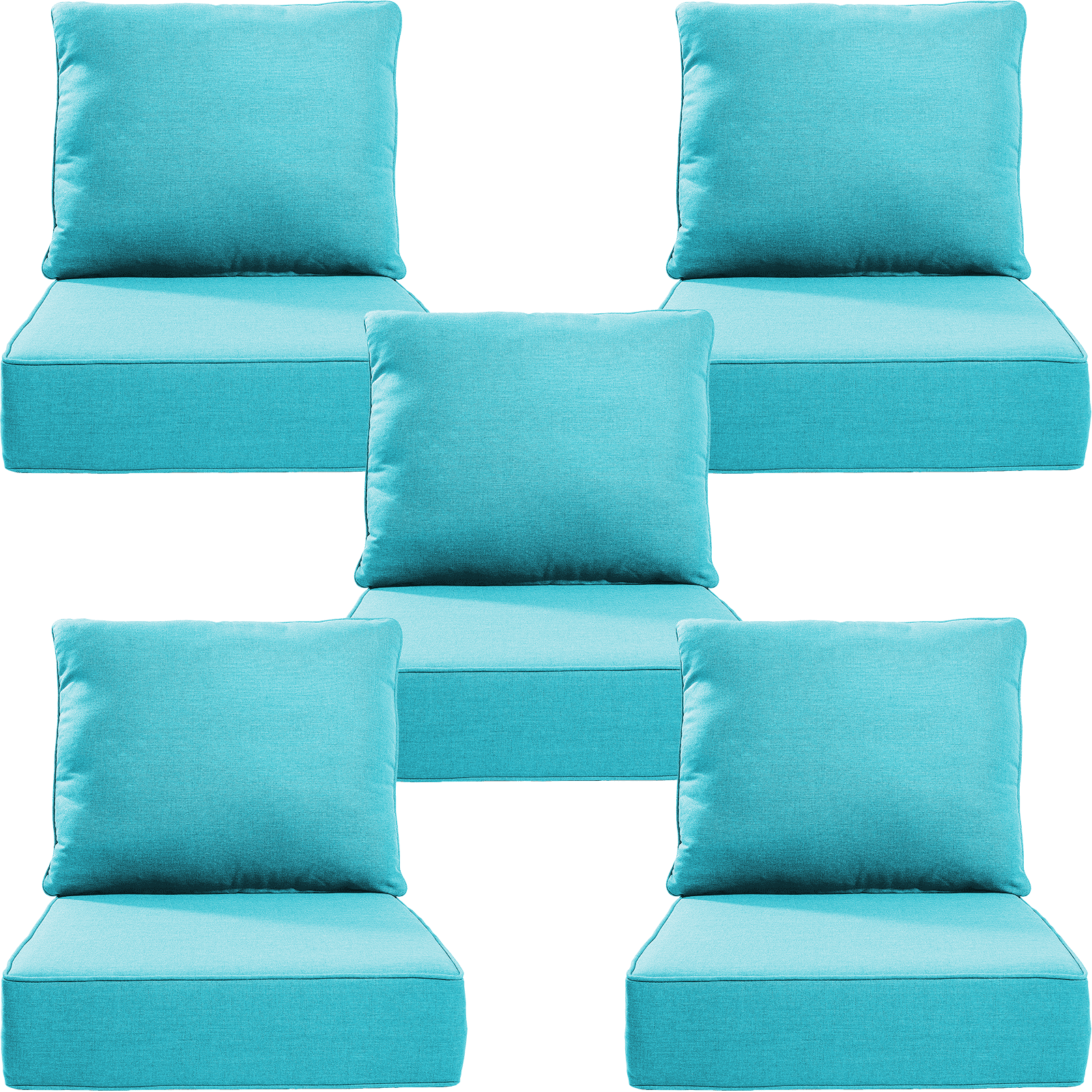 Bellefurn Outdoor Deep Seat Cushion 24 X 24 X 6 inch for Patio Furniture,Outdoor Chair Cushions Waterproof & Fade Resistant Patio Furniture Cushions for Wicker Chair, Sofa, Couch