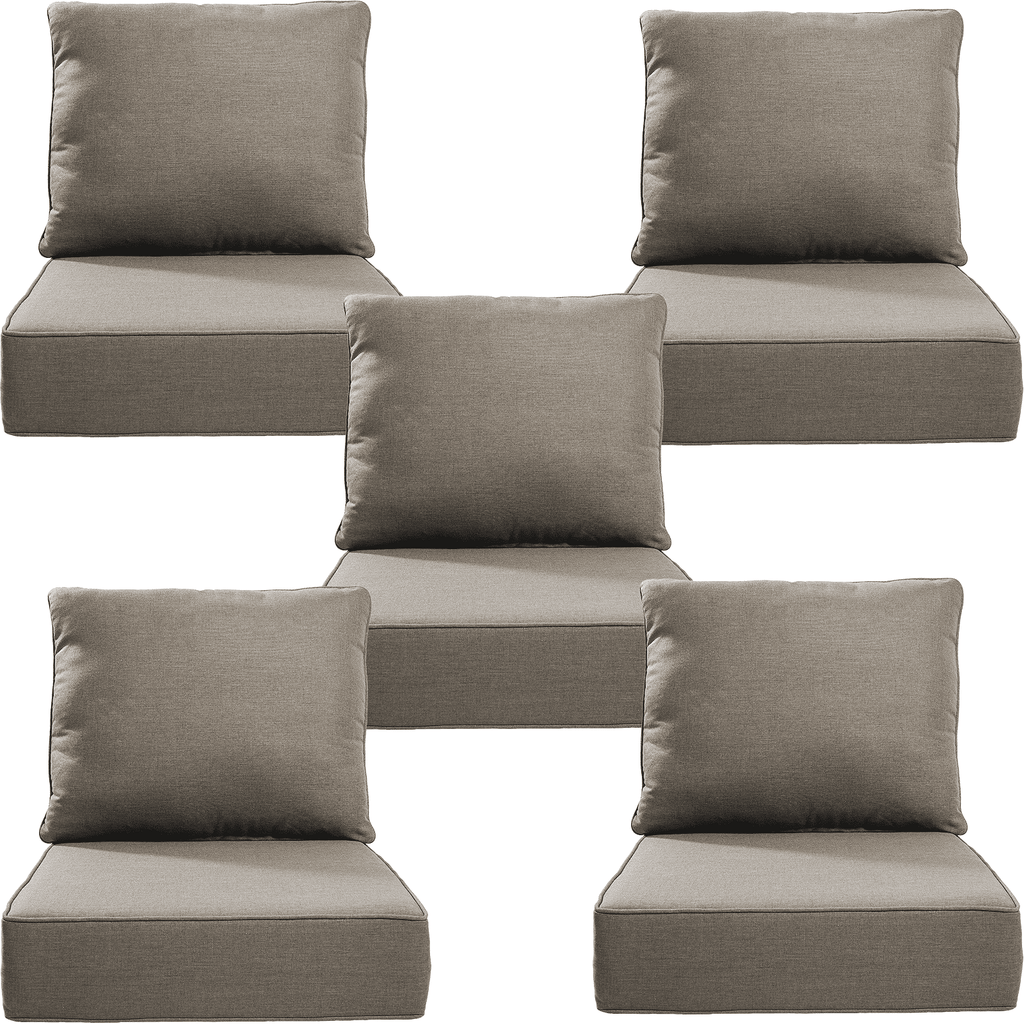 Bellefurn Outdoor Deep Seat Cushion 24 X 24 X 6 inch for Patio Furniture,Outdoor Chair Cushions Waterproof & Fade Resistant Patio Furniture Cushions for Wicker Chair, Sofa, Couch