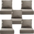 Bellefurn Outdoor Deep Seat Cushion 24 X 24 X 6 inch for Patio Furniture,Outdoor Chair Cushions Waterproof & Fade Resistant Patio Furniture Cushions for Wicker Chair, Sofa, Couch