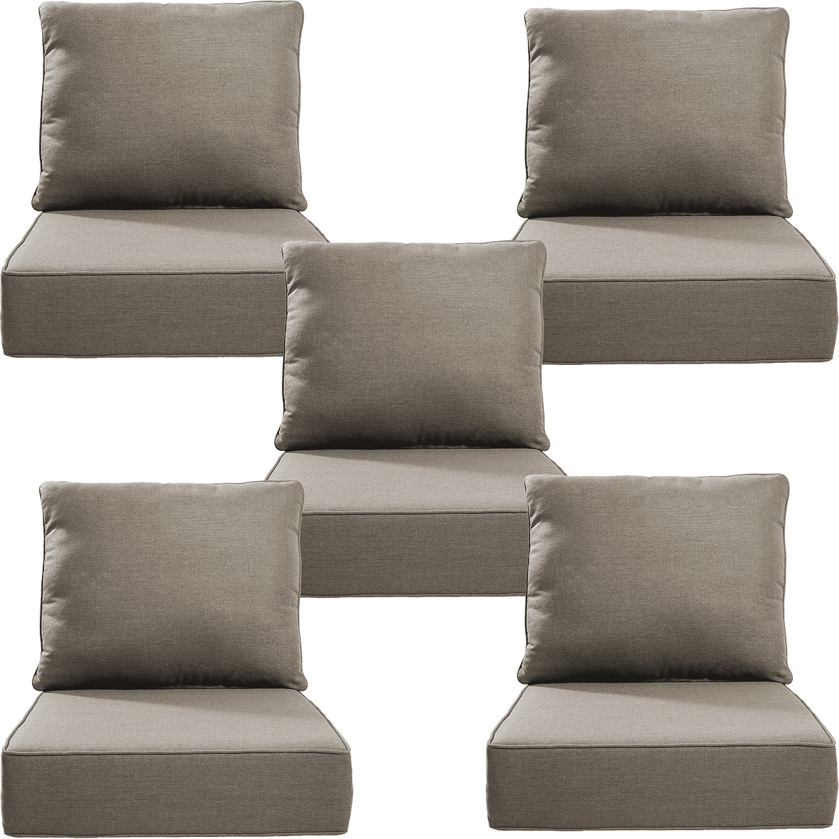 Bellefurn Outdoor Deep Seat Cushion 24 X 24 X 6 inch for Patio Furniture,Outdoor Chair Cushions Waterproof & Fade Resistant Patio Furniture Cushions for Wicker Chair, Sofa, Couch