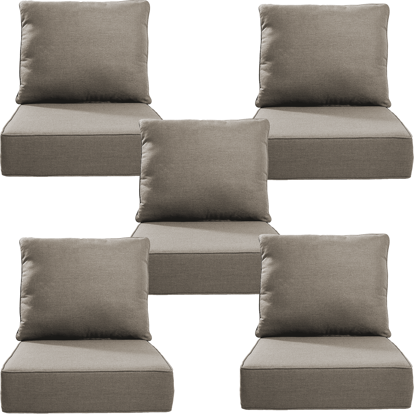 Bellefurn Outdoor Deep Seat Cushion 24 X 24 X 6 inch for Patio Furniture,Outdoor Chair Cushions Waterproof & Fade Resistant Patio Furniture Cushions for Wicker Chair, Sofa, Couch