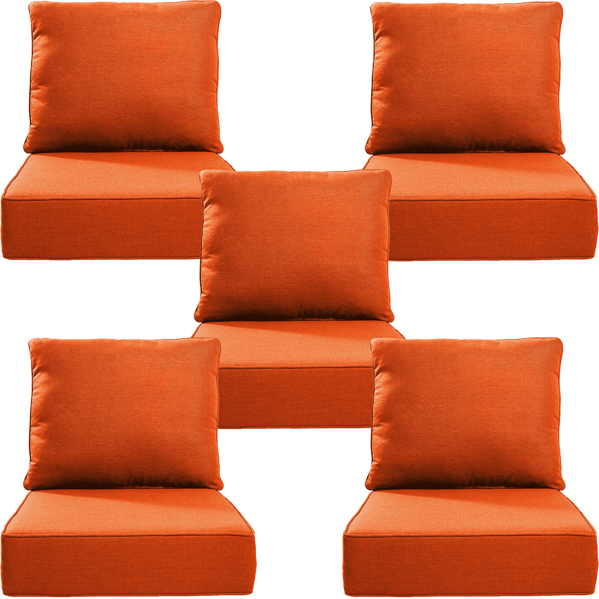 Bellefurn Outdoor Deep Seat Cushion 24 X 24 X 6 inch for Patio Furniture,Outdoor Chair Cushions Waterproof & Fade Resistant Patio Furniture Cushions for Wicker Chair, Sofa, Couch