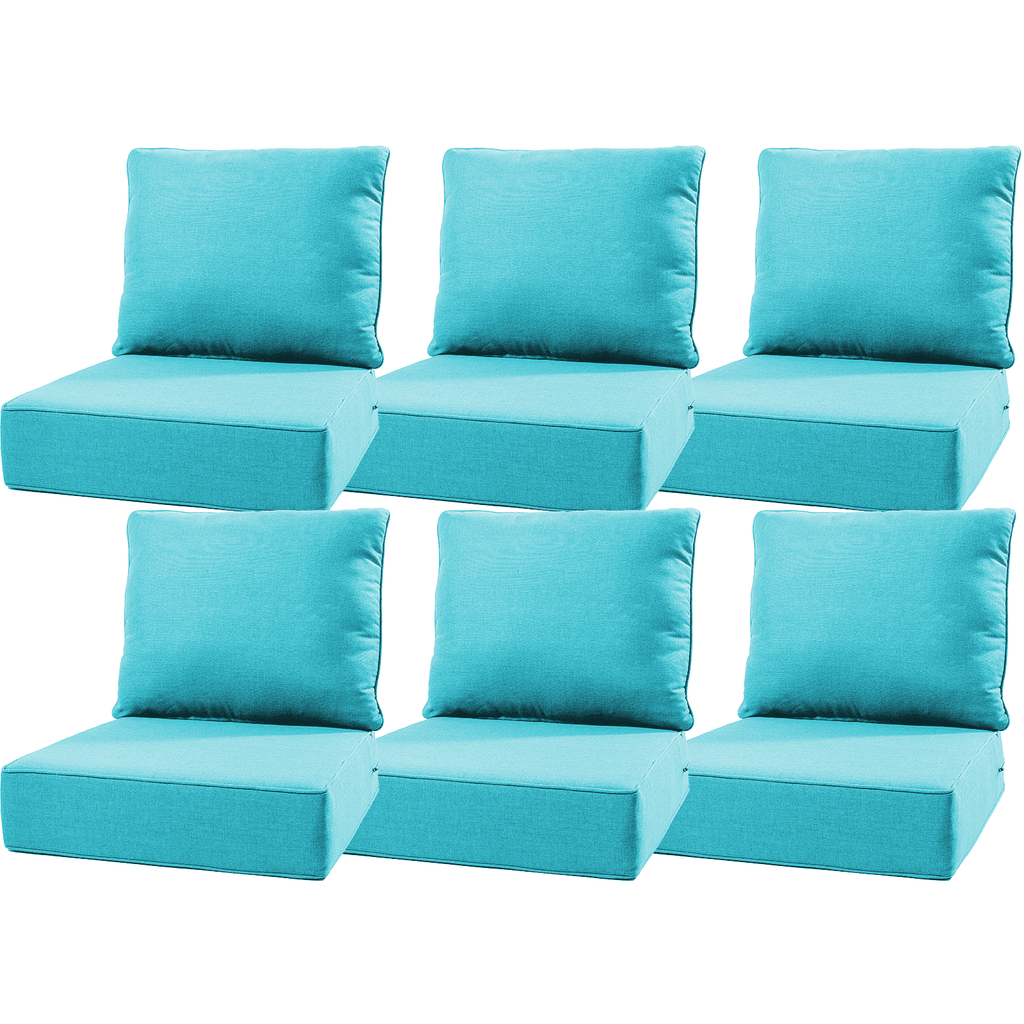 Bellefurn Outdoor Deep Seat Cushion 24 X 24 X 6 inch for Patio Furniture,Outdoor Chair Cushions Waterproof & Fade Resistant Patio Furniture Cushions for Wicker Chair, Sofa, Couch