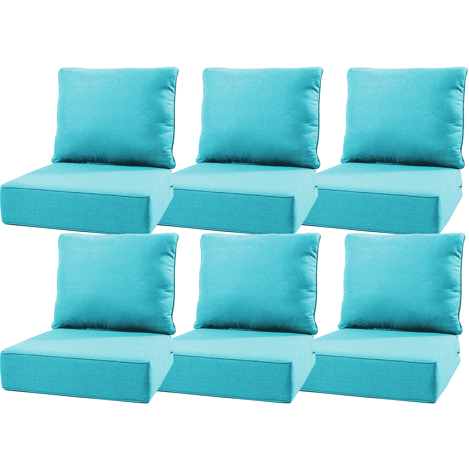 Bellefurn Outdoor Deep Seat Cushion 24 X 24 X 6 inch for Patio Furniture,Outdoor Chair Cushions Waterproof & Fade Resistant Patio Furniture Cushions for Wicker Chair, Sofa, Couch
