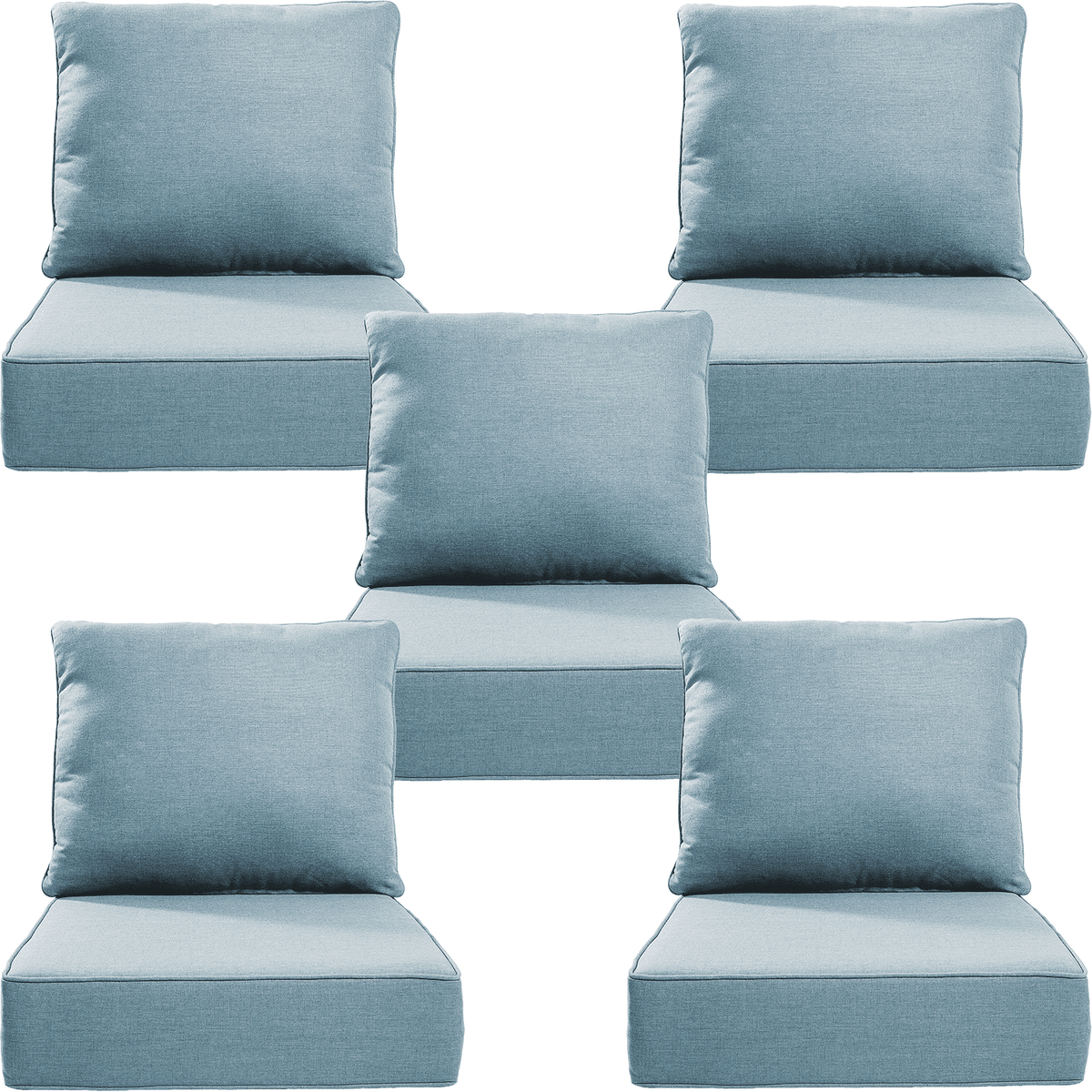 Bellefurn Outdoor Deep Seat Cushion 24 X 24 X 6 inch for Patio Furniture,Outdoor Chair Cushions Waterproof & Fade Resistant Patio Furniture Cushions for Wicker Chair, Sofa, Couch