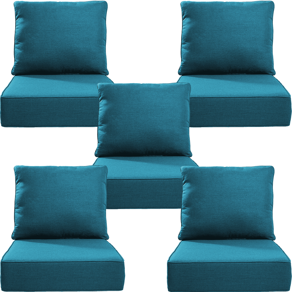 Bellefurn Outdoor Deep Seat Cushion 24 X 24 X 6 inch for Patio Furniture,Outdoor Chair Cushions Waterproof & Fade Resistant Patio Furniture Cushions for Wicker Chair, Sofa, Couch