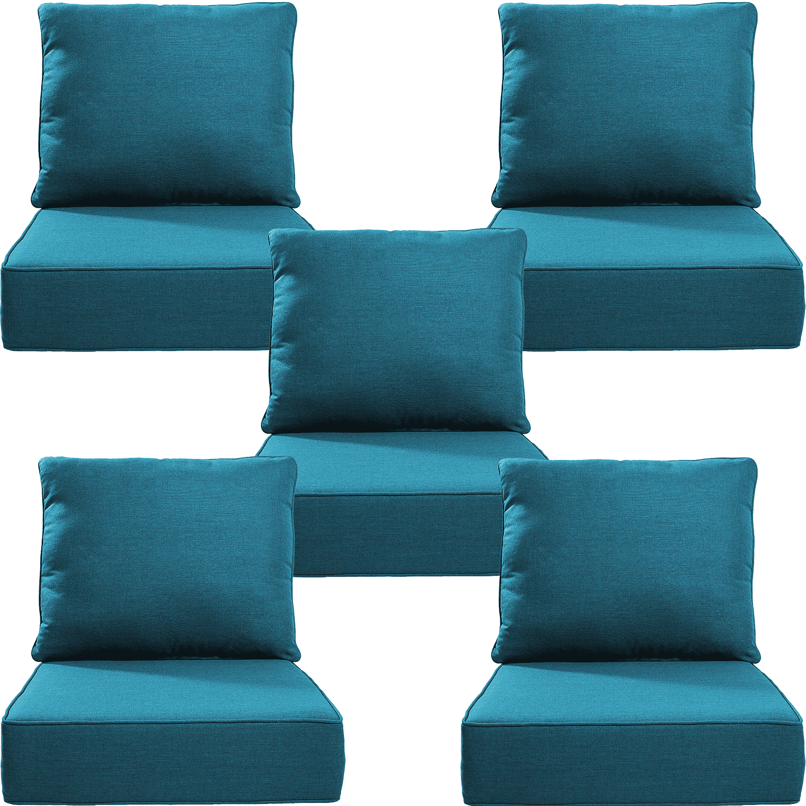 Bellefurn Outdoor Deep Seat Cushion 24 X 24 X 6 inch for Patio Furniture,Outdoor Chair Cushions Waterproof & Fade Resistant Patio Furniture Cushions for Wicker Chair, Sofa, Couch