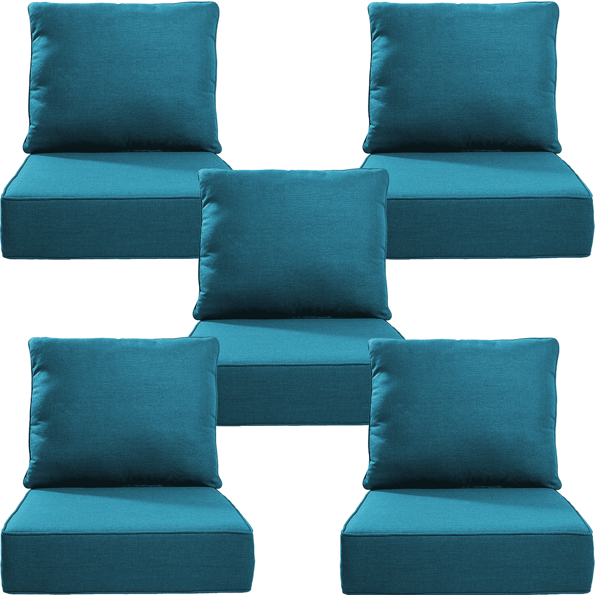 Bellefurn Outdoor Deep Seat Cushion 24 X 24 X 6 inch for Patio Furniture,Outdoor Chair Cushions Waterproof & Fade Resistant Patio Furniture Cushions for Wicker Chair, Sofa, Couch