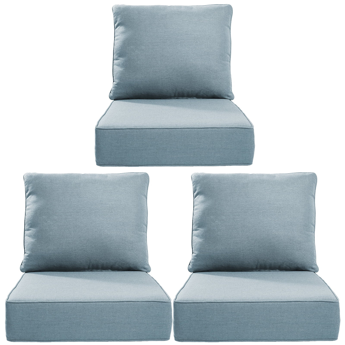 Bellefurn Outdoor Deep Seat Cushion 24 X 24 X 6 inch for Patio Furniture,Outdoor Chair Cushions Waterproof & Fade Resistant Patio Furniture Cushions for Wicker Chair, Sofa, Couch