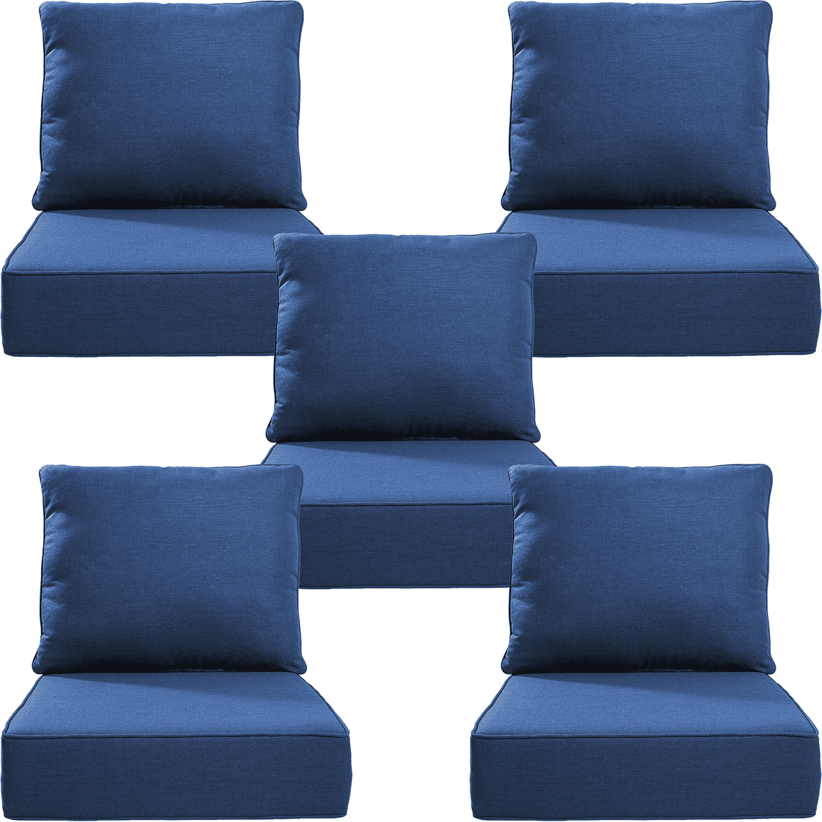 Bellefurn Outdoor Deep Seat Cushion 24 X 24 X 6 inch for Patio Furniture,Outdoor Chair Cushions Waterproof & Fade Resistant Patio Furniture Cushions for Wicker Chair, Sofa, Couch