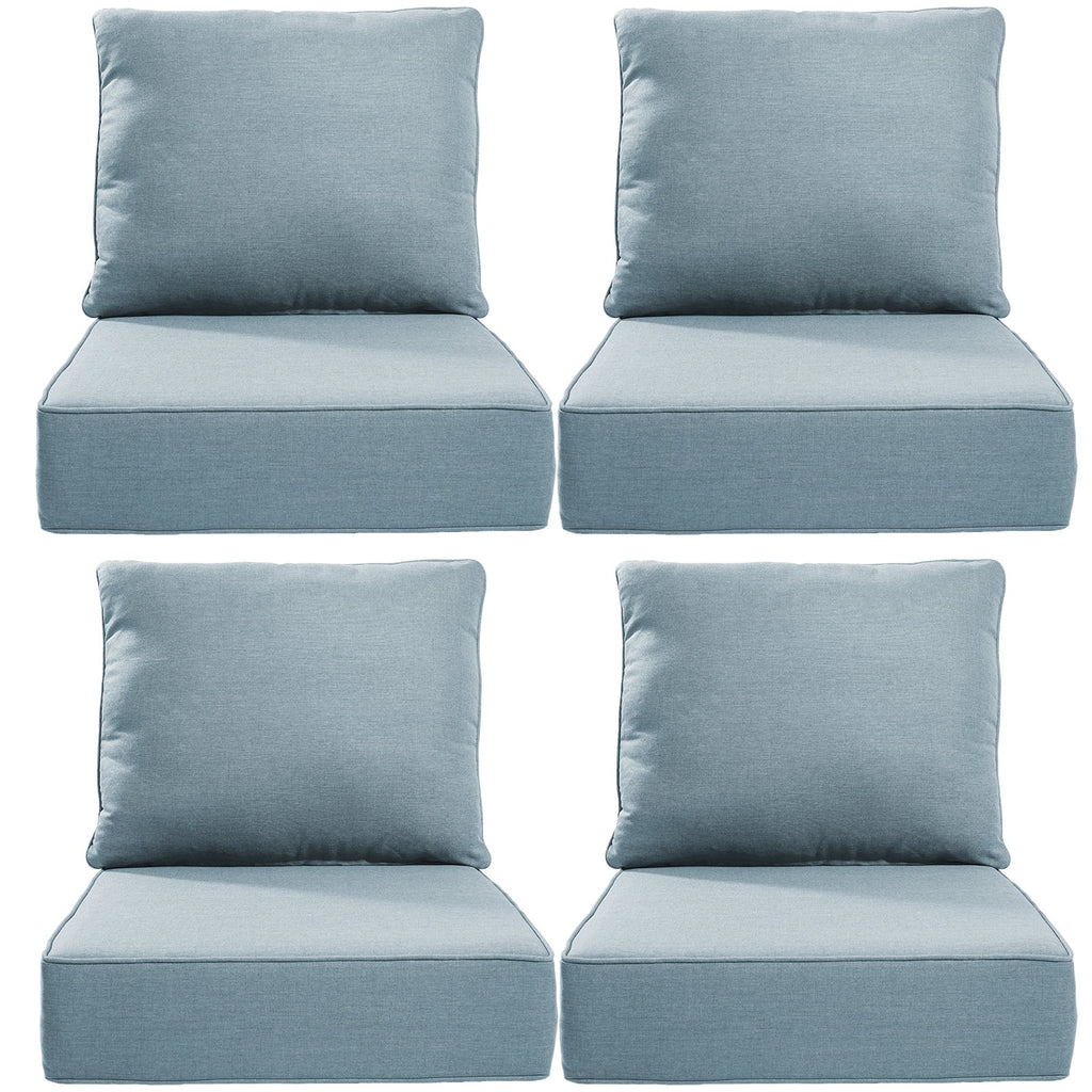 Bellefurn Outdoor Deep Seat Cushion 24 X 24 X 6 inch for Patio Furniture,Outdoor Chair Cushions Waterproof & Fade Resistant Patio Furniture Cushions for Wicker Chair, Sofa, Couch