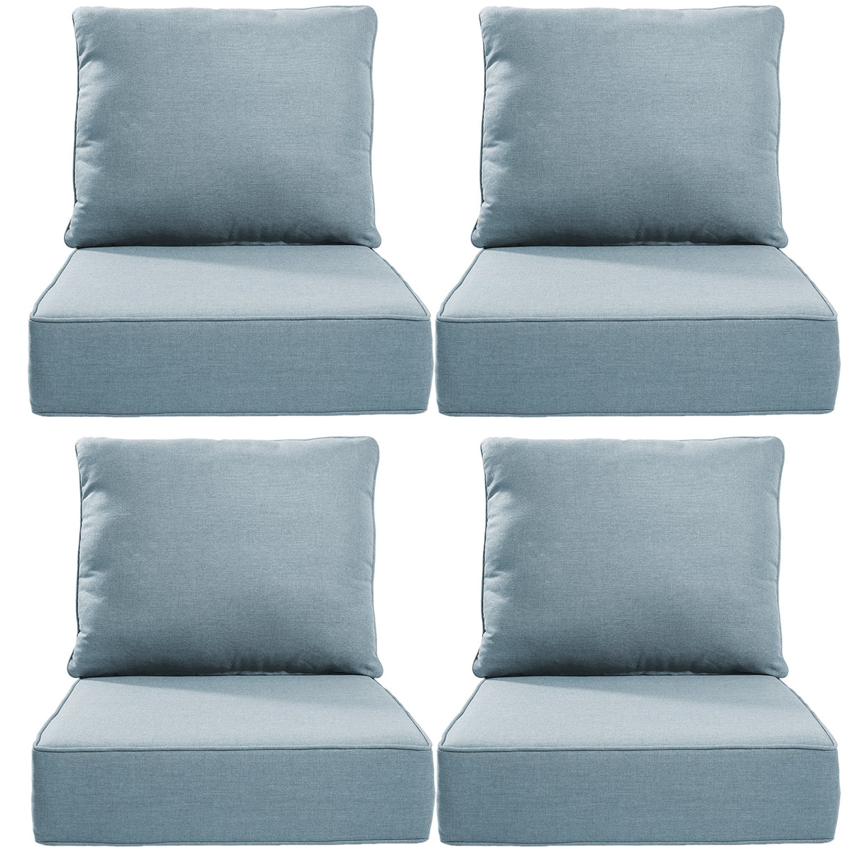 Bellefurn Outdoor Deep Seat Cushion 24 X 24 X 6 inch for Patio Furniture,Outdoor Chair Cushions Waterproof & Fade Resistant Patio Furniture Cushions for Wicker Chair, Sofa, Couch