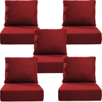Bellefurn Outdoor Deep Seat Cushion 24 X 24 X 6 inch for Patio Furniture,Outdoor Chair Cushions Waterproof & Fade Resistant Patio Furniture Cushions for Wicker Chair, Sofa, Couch