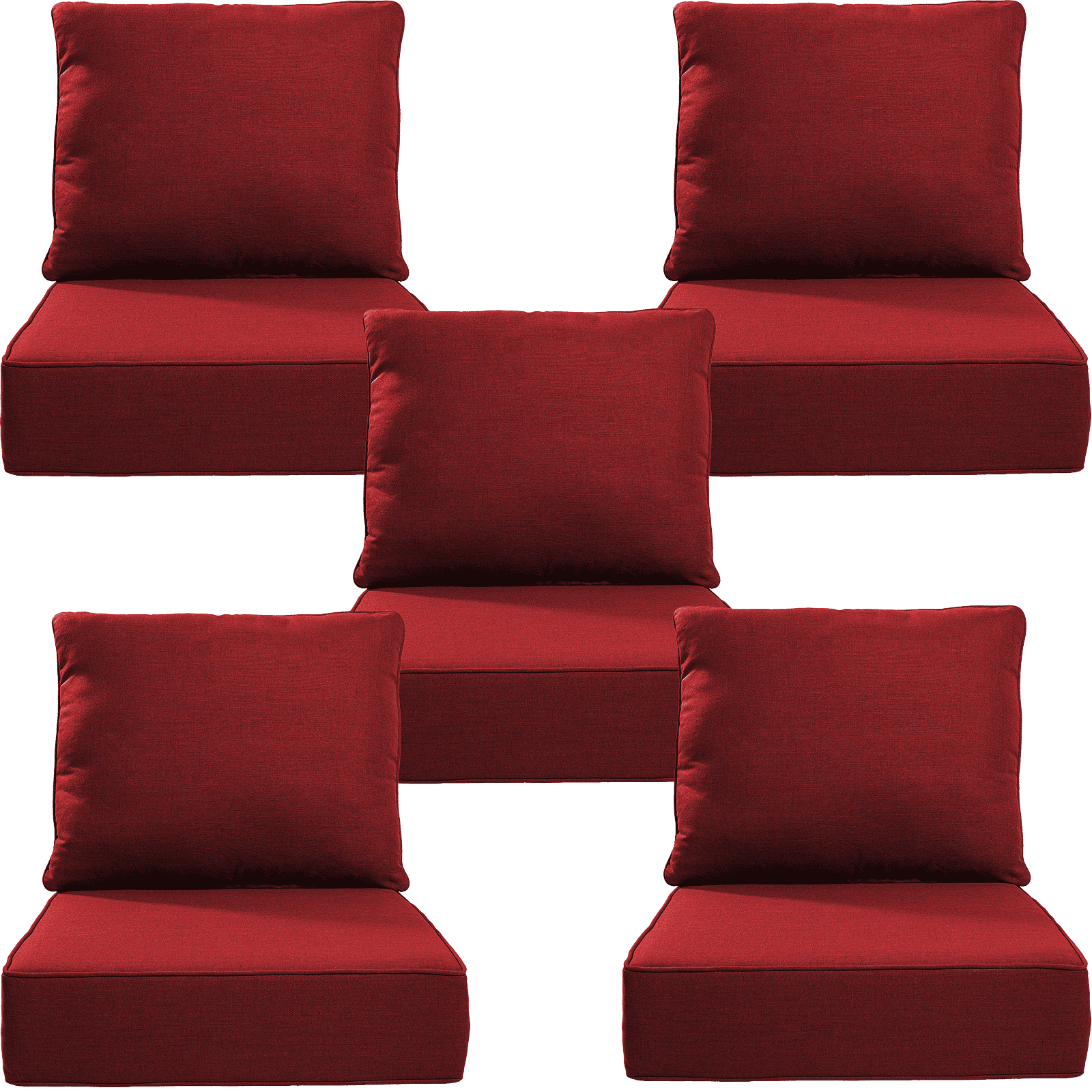 Bellefurn Outdoor Deep Seat Cushion 24 X 24 X 6 inch for Patio Furniture,Outdoor Chair Cushions Waterproof & Fade Resistant Patio Furniture Cushions for Wicker Chair, Sofa, Couch