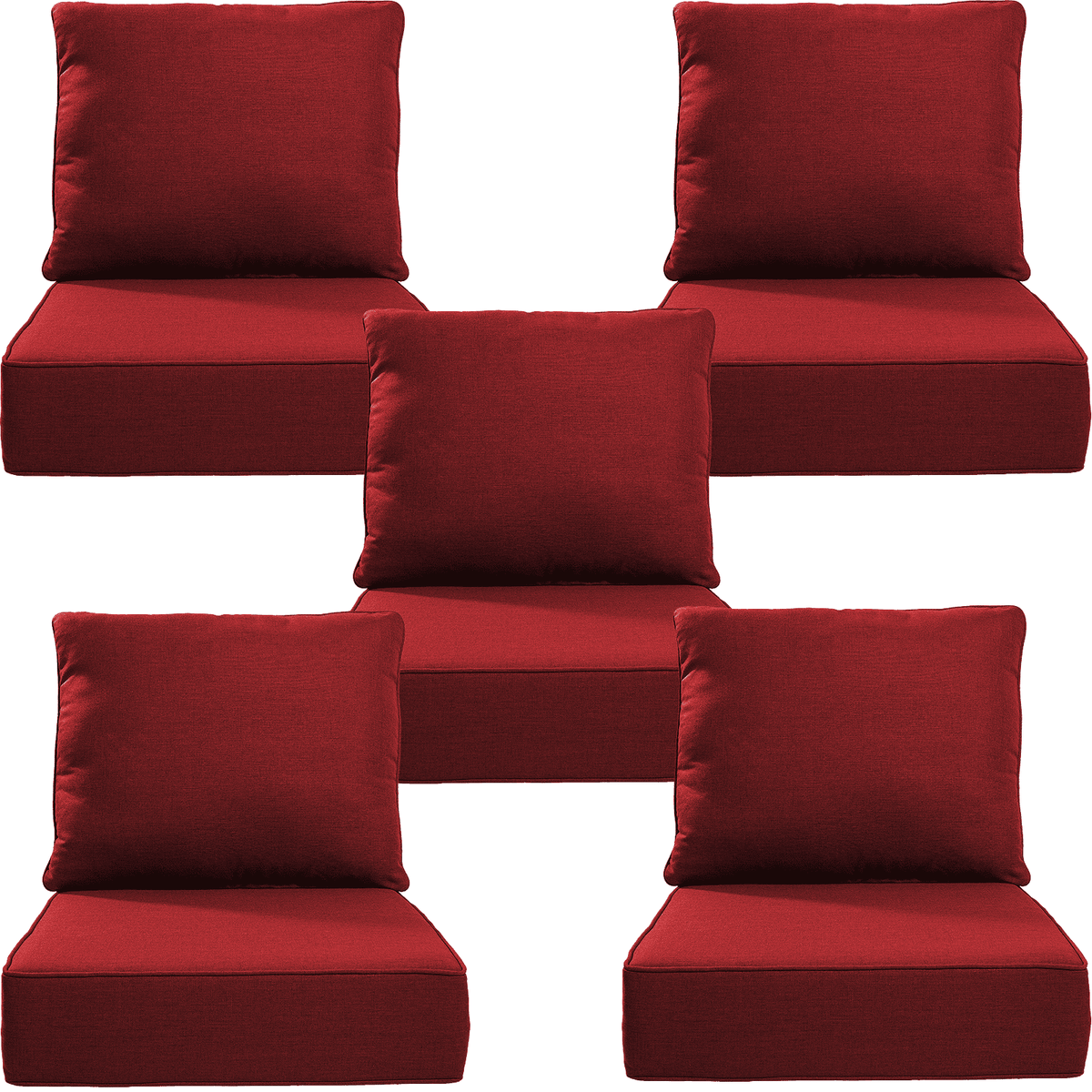 Bellefurn Outdoor Deep Seat Cushion 24 X 24 X 6 inch for Patio Furniture,Outdoor Chair Cushions Waterproof & Fade Resistant Patio Furniture Cushions for Wicker Chair, Sofa, Couch