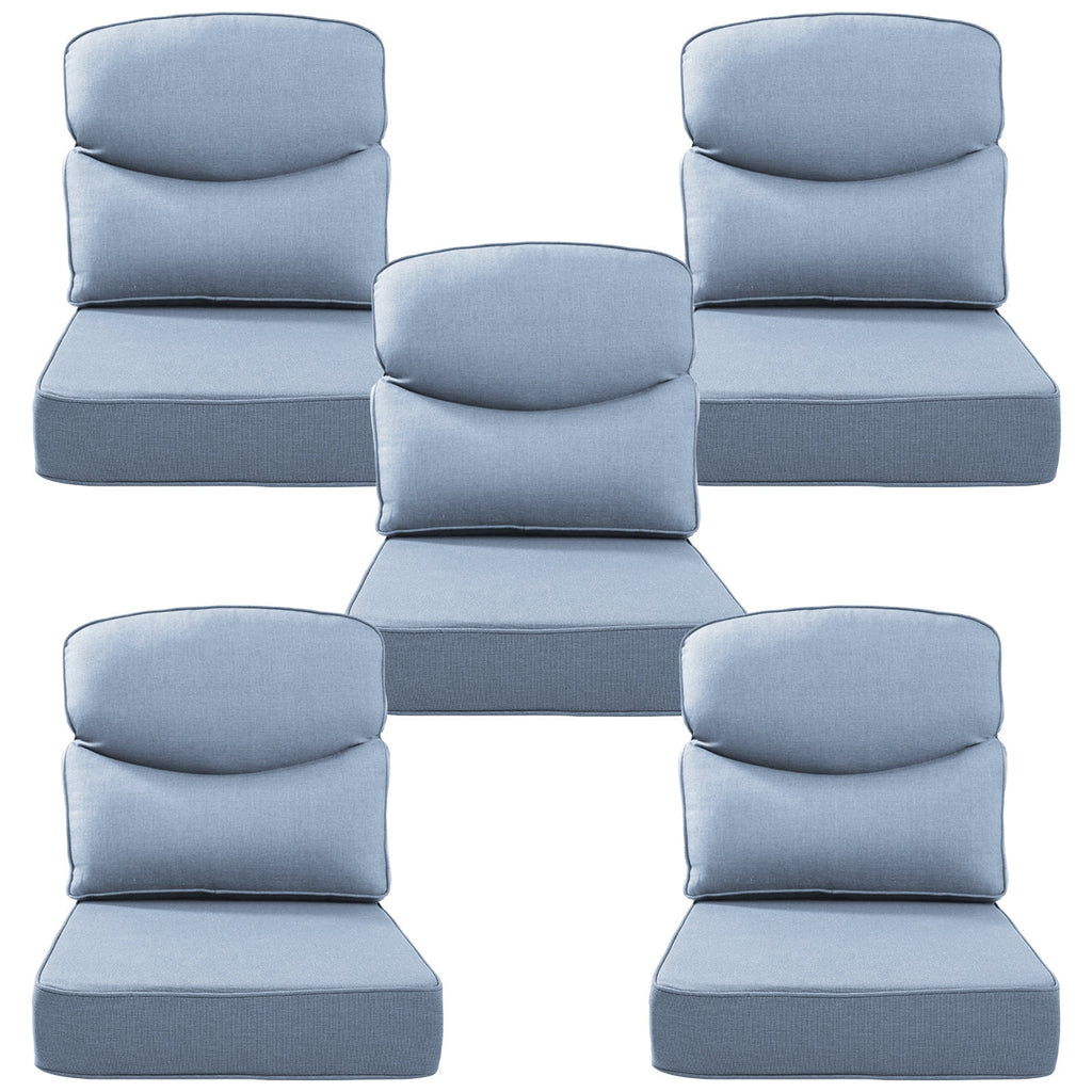 Bellefurn Outdoor Seat Cushions 22 X 24 X 6 inch for Patio Furniture,Outdoor Chair Cushions Outdoor Deep Seat Cushion with Water Resistant & Removable Cover Patio Cushions for Wicker Chair,Sofa,Couch