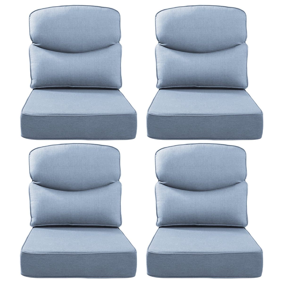 Bellefurn Outdoor Seat Cushions 22 X 24 X 6 inch for Patio Furniture,Outdoor Chair Cushions Outdoor Deep Seat Cushion with Water Resistant & Removable Cover Patio Cushions for Wicker Chair,Sofa,Couch
