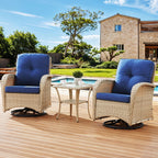 Bellefurn 5 Pieces Outdoor Patio Furniture Sets with Swivel Rocker Cha