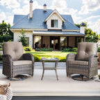 Bellefurn 5 Pieces Outdoor Patio Furniture Sets with Swivel Rocker Cha