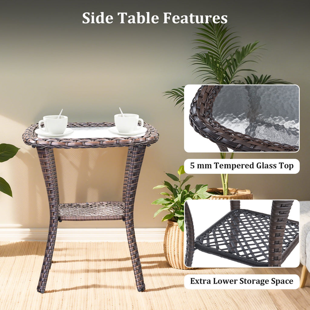Bellefurn Luxury Outdoor Patio Furniture Sets Outdoor Conversation Sets with Swivel Rocker Patio Chairs with 6" Thick Cushion,Sofa and Glass Coffee Table for Porch Deck Backyard Poolside