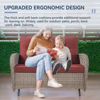 Bellefurn 5 Pieces Outdoor Patio Furniture Sets with Swivel Rocker Cha