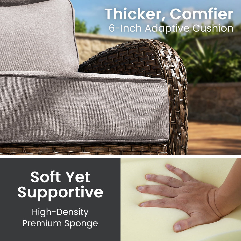 Bellefurn Outdoor Seat Cushions 22 X 24 X 6 inch for Patio Furniture,O