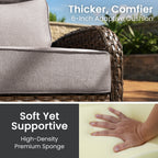 Bellefurn Outdoor Seat Cushions 22 X 24 X 6 inch for Patio Furniture,Outdoor Chair Cushions Outdoor Deep Seat Cushion with Water Resistant & Removable Cover Patio Cushions for Wicker Chair,Sofa,Couch